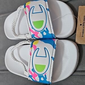 "We are the Champions"🏆 2 Pair of Toddler Size 5 Champion Slides!